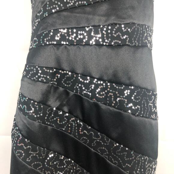 BCX Strapless Sequin Embellished Mini Black Dress - Picture 4 of 12